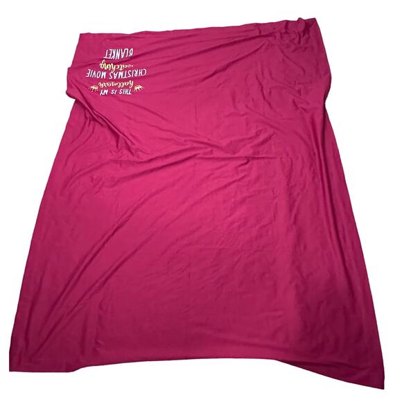 Hallmark movie brick red blanket throw lightweight Christmas movie 45x58" - Picture 2 of 4